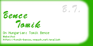 bence tomik business card